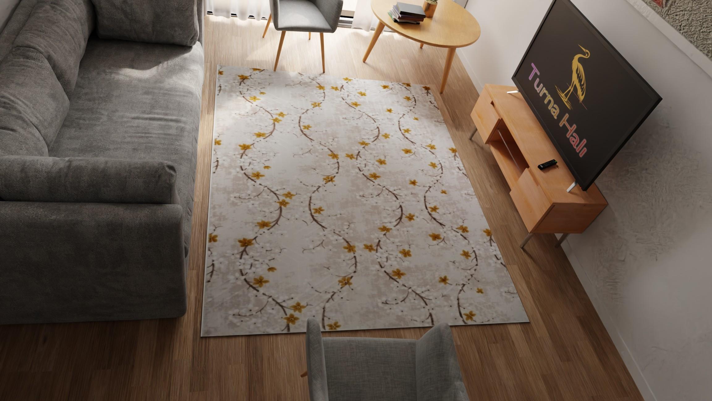 çiçekli modern halı - Yağmurser